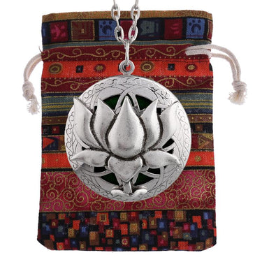 Lotus Essential Oil Diffusing Locket Pendant Necklace-Your Soul Place